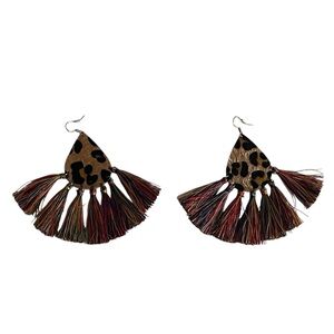 Leopard Multicolored Dangle Earrings